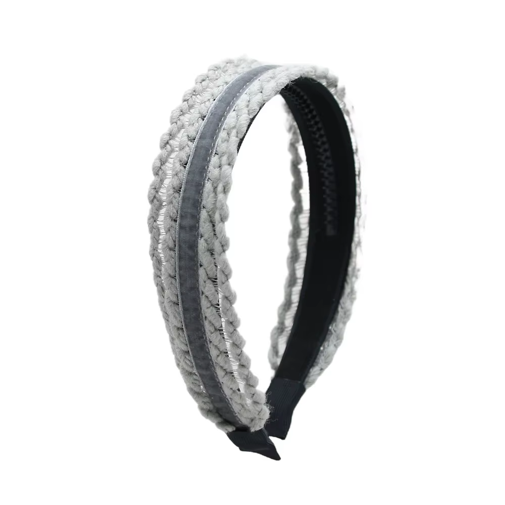 Wool Knit Velvet Bow Headband Headband — image 5
