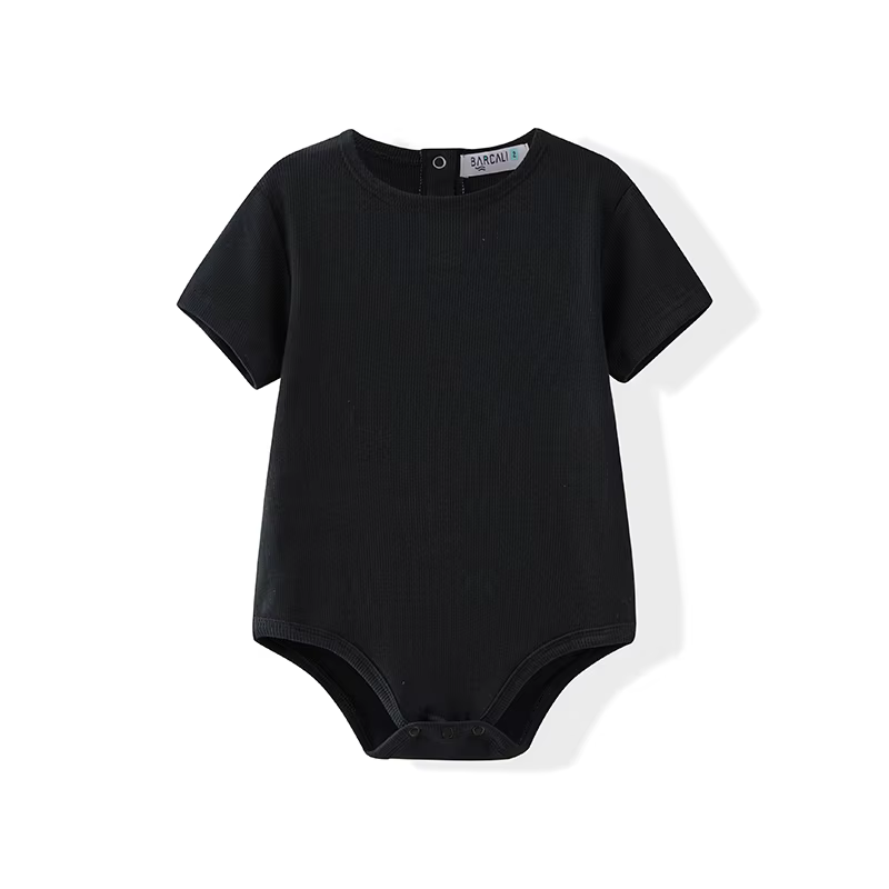 Denim Collection – Black Baby Romper