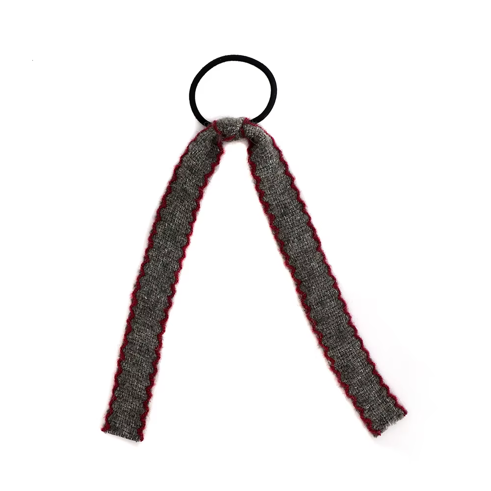 Herringbone Ribbon Ponytail Tie