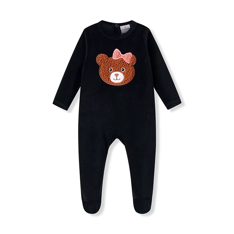 Snuggle Bear Pajamas – Girl Baby Romper