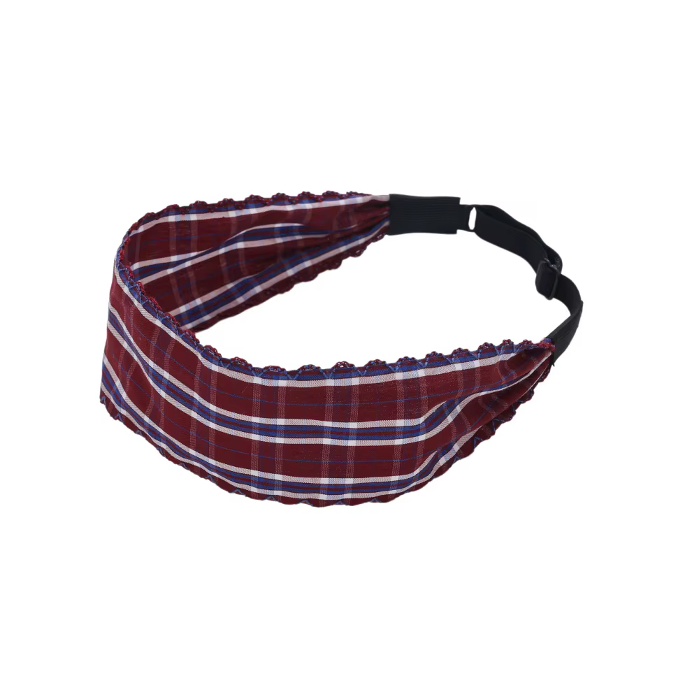 Plaid Moon Crochet Headband Elastic Headband — image 2