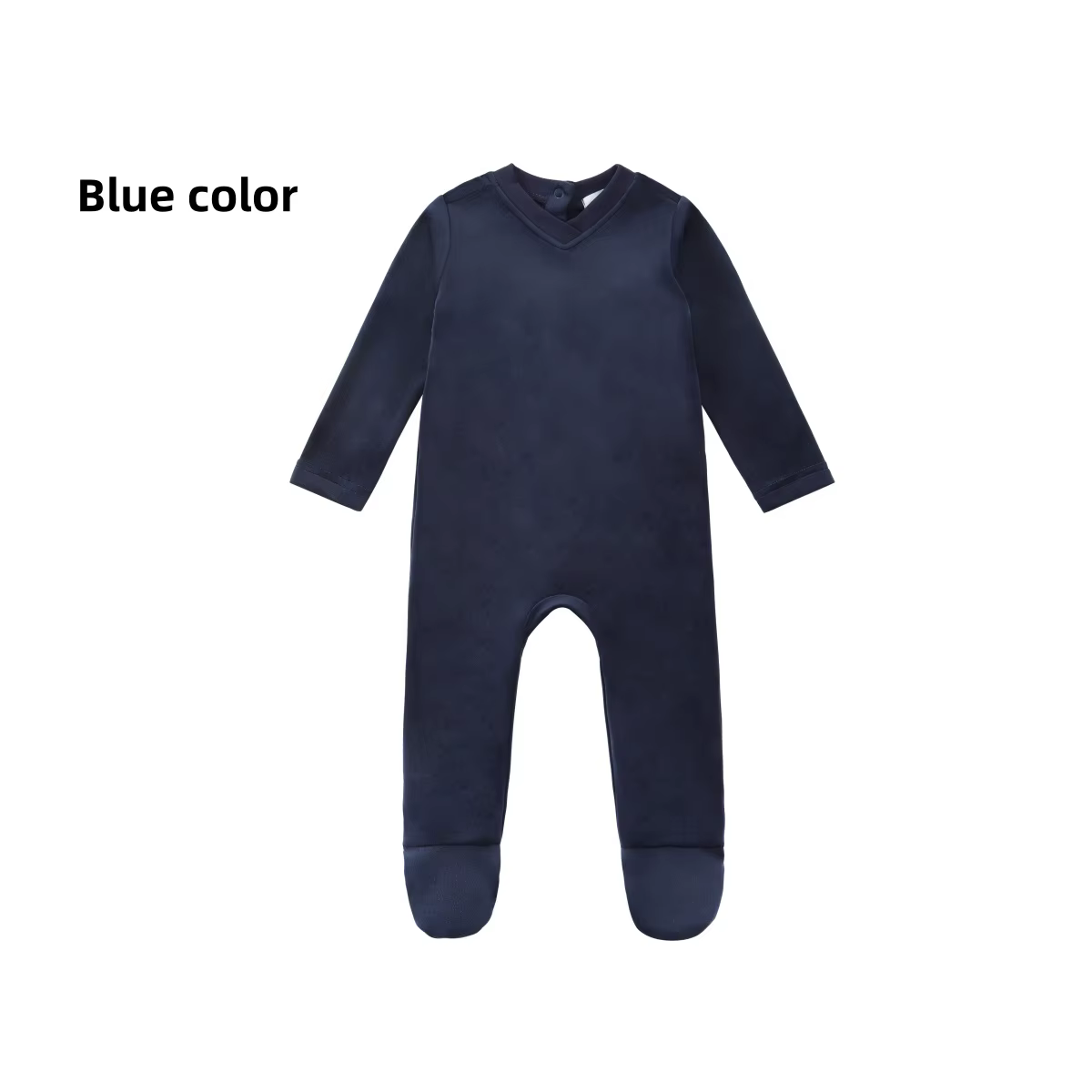 Velour Loungewear – Navy Blue Footie