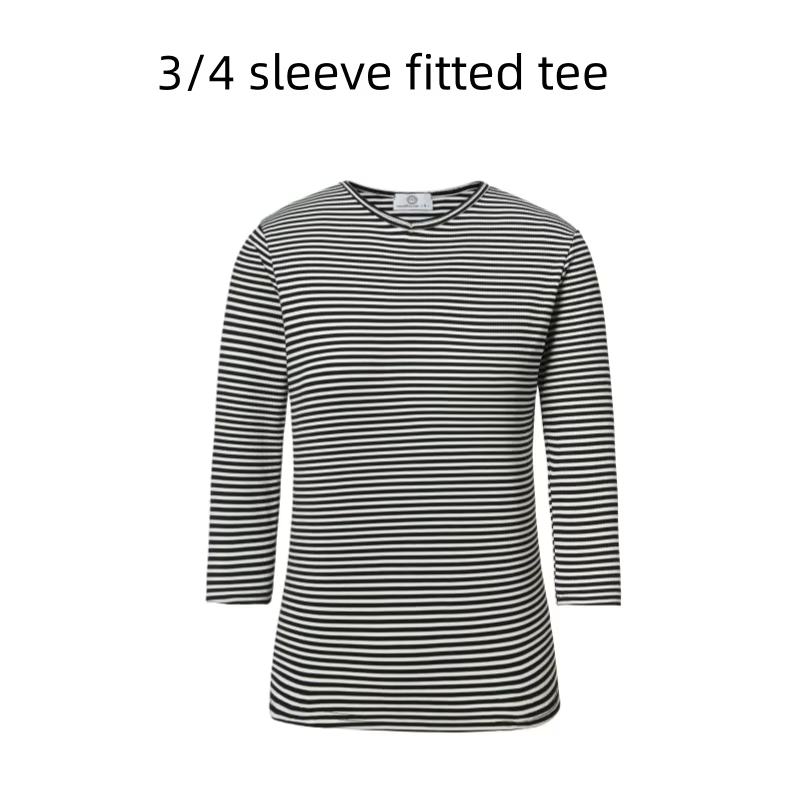 Loose Modal Tees – Black Strip