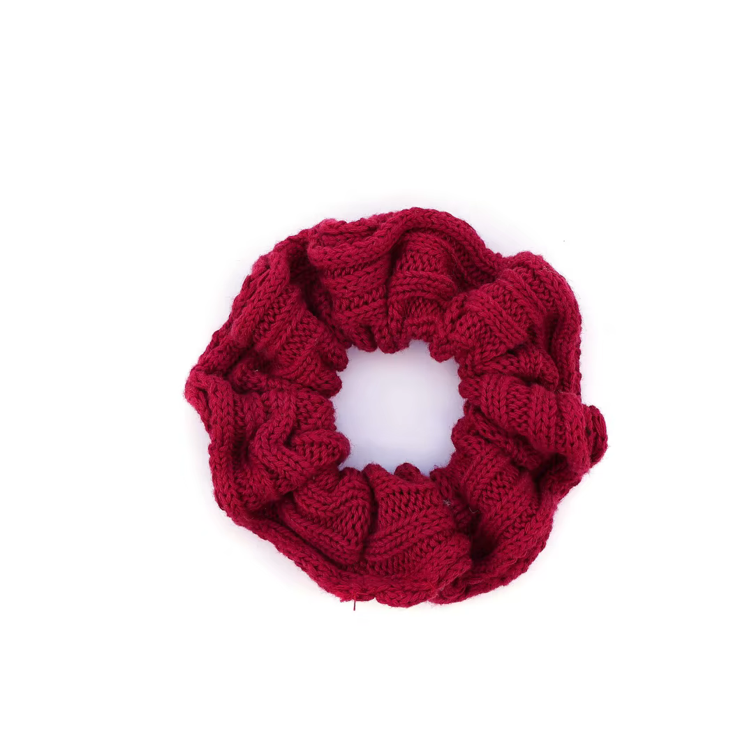 Wine Floral Velvet Bow Headband Small Hair Clip