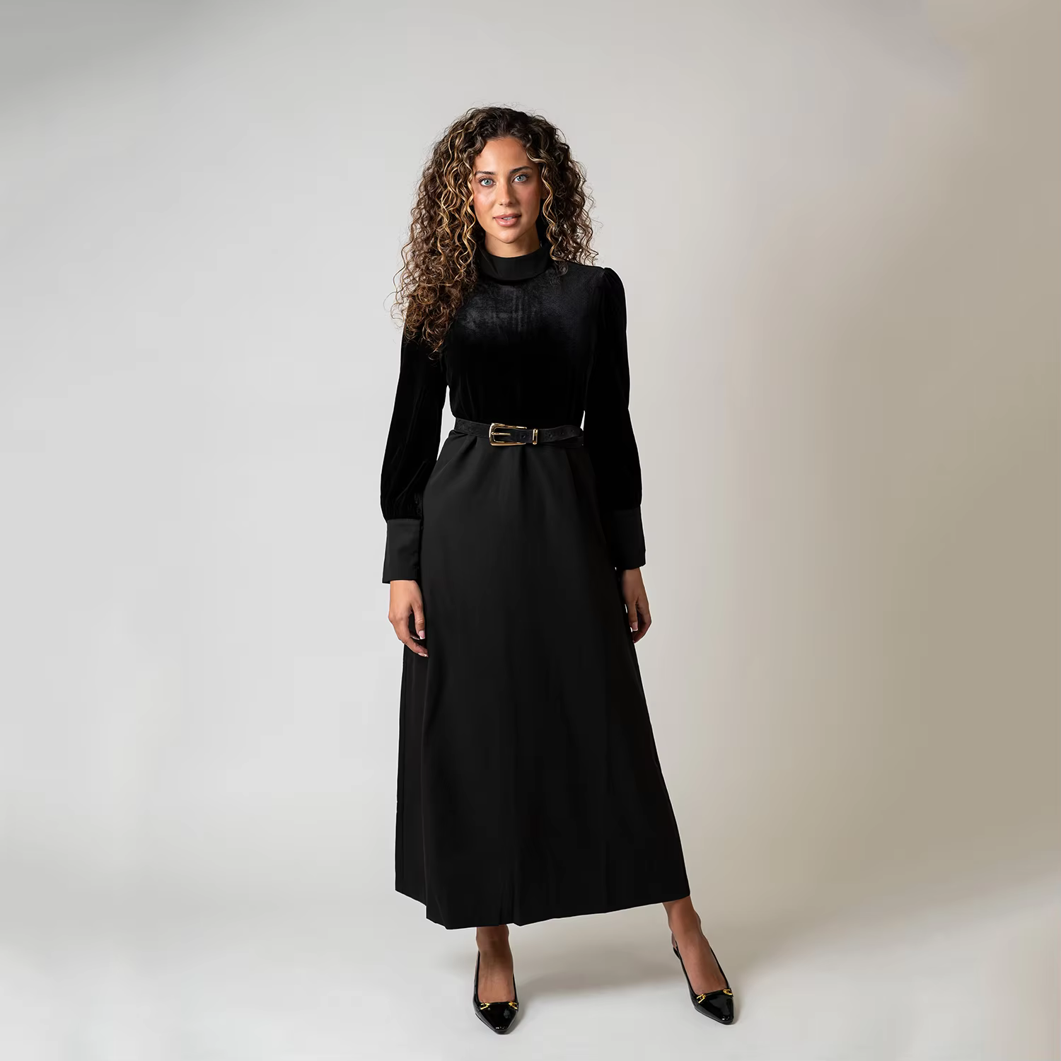 Velvet Patchwork Dress — image 5
