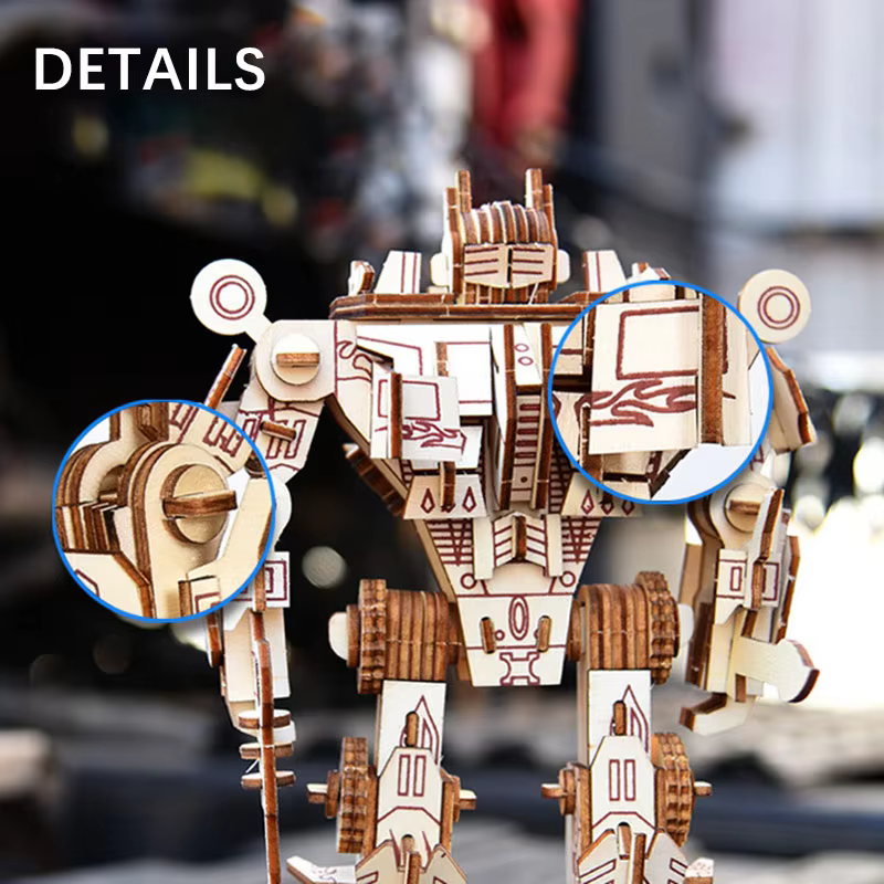 Wooden 3D Robot Puzzle — image 4