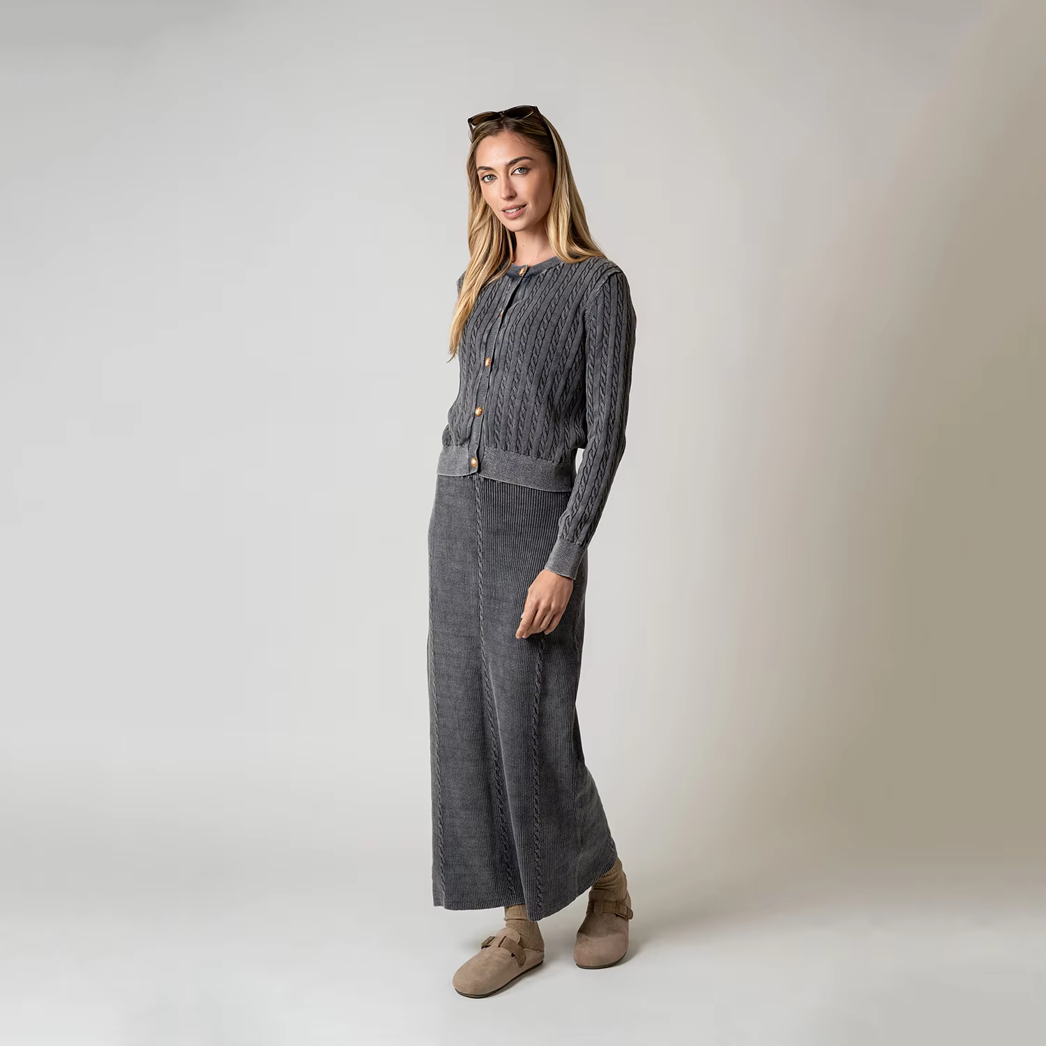 Black Cable Cardigan — image 5