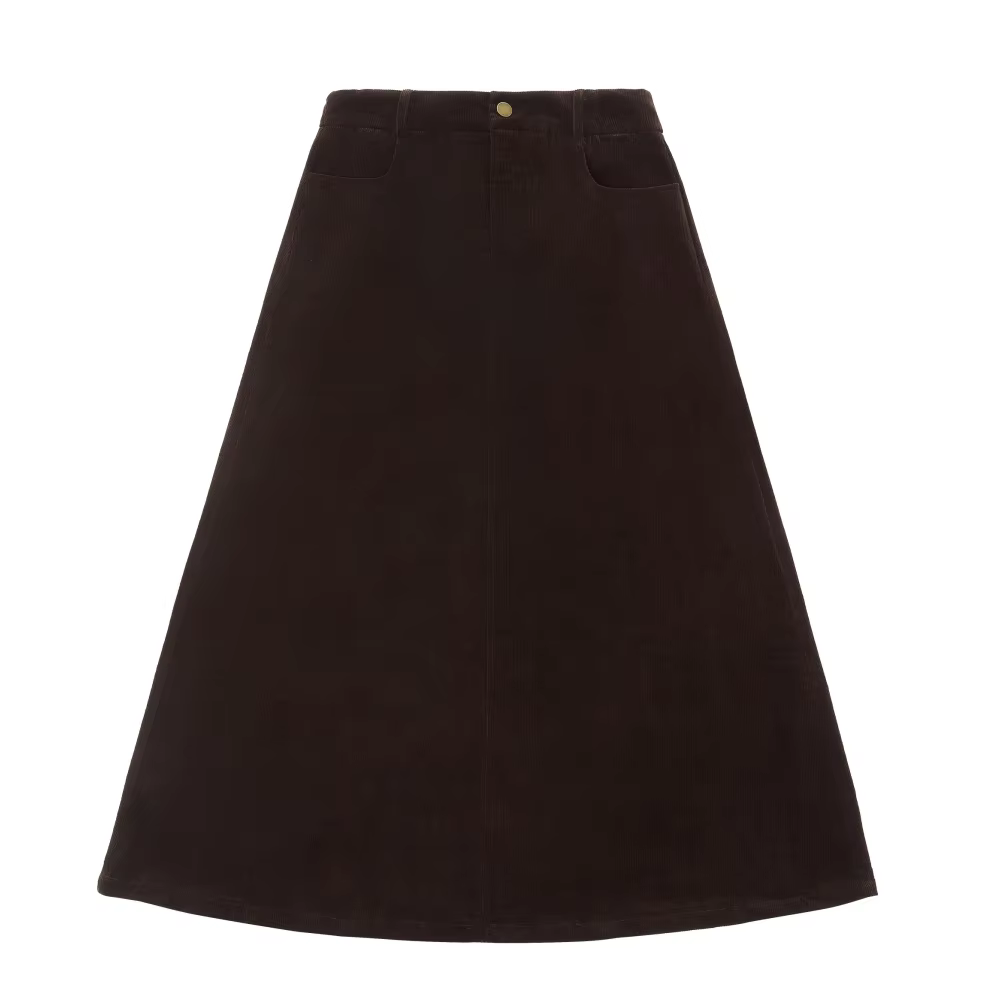 Chocolate Brown Corduroy – Corduroy Maxi Skirt – Ali Picks AW26
