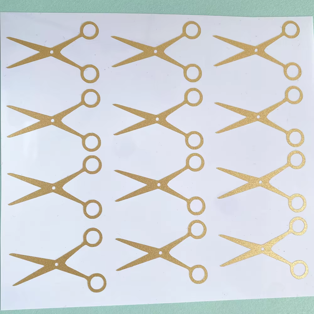 Gold Scissors Upsherin Stickers