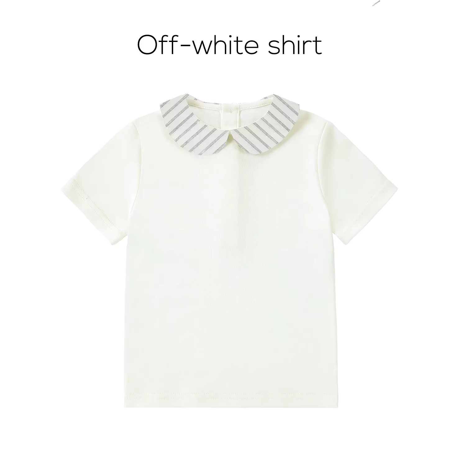 Santorini Stripe Collection – Off-white T-shirt