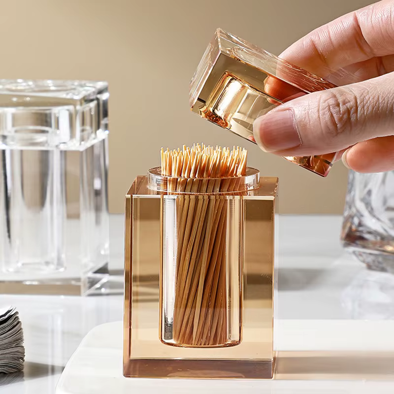 Crystal Glass Toothpick Holder