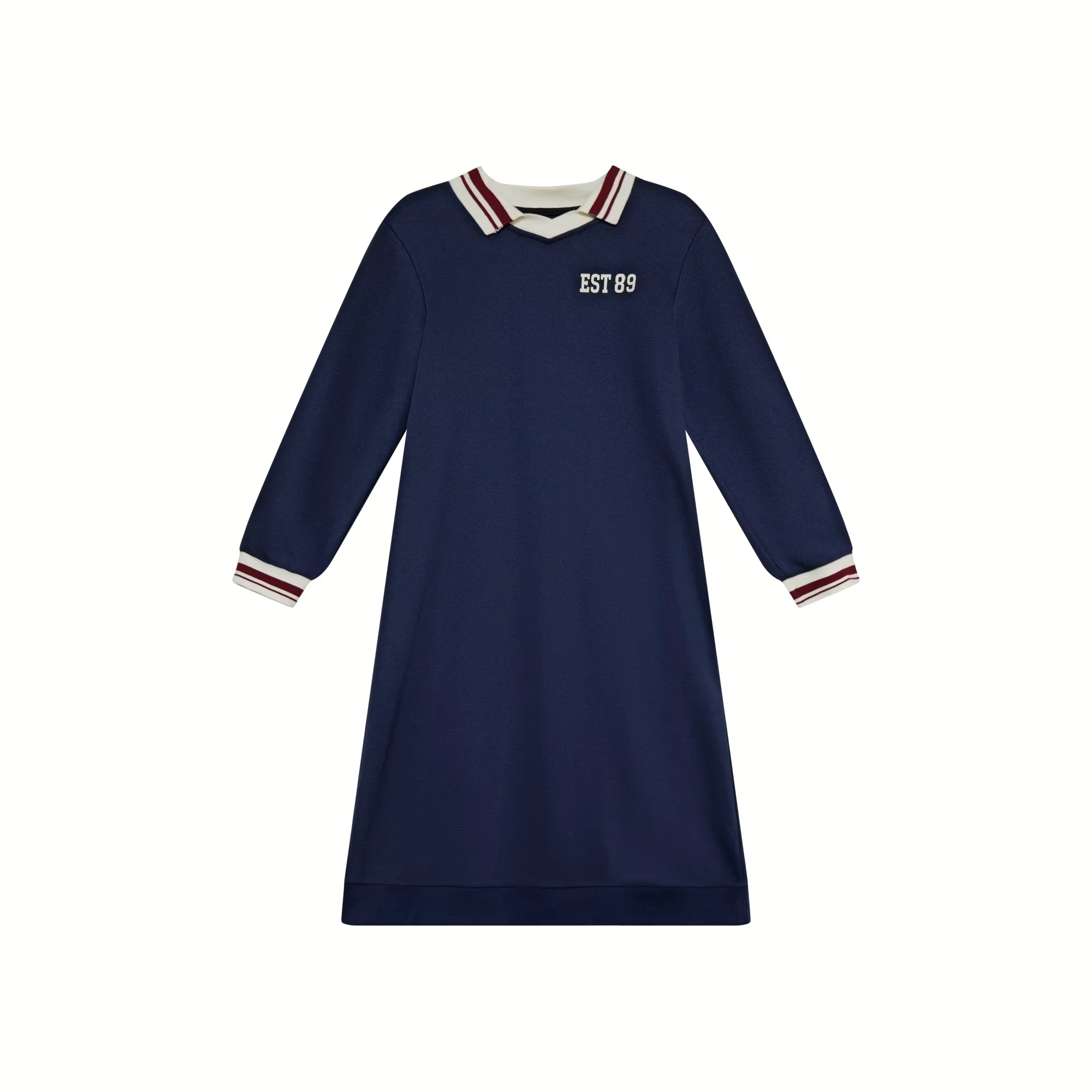 Navy Printed Collection – Girls Navy Dress – Ali Mali AW26