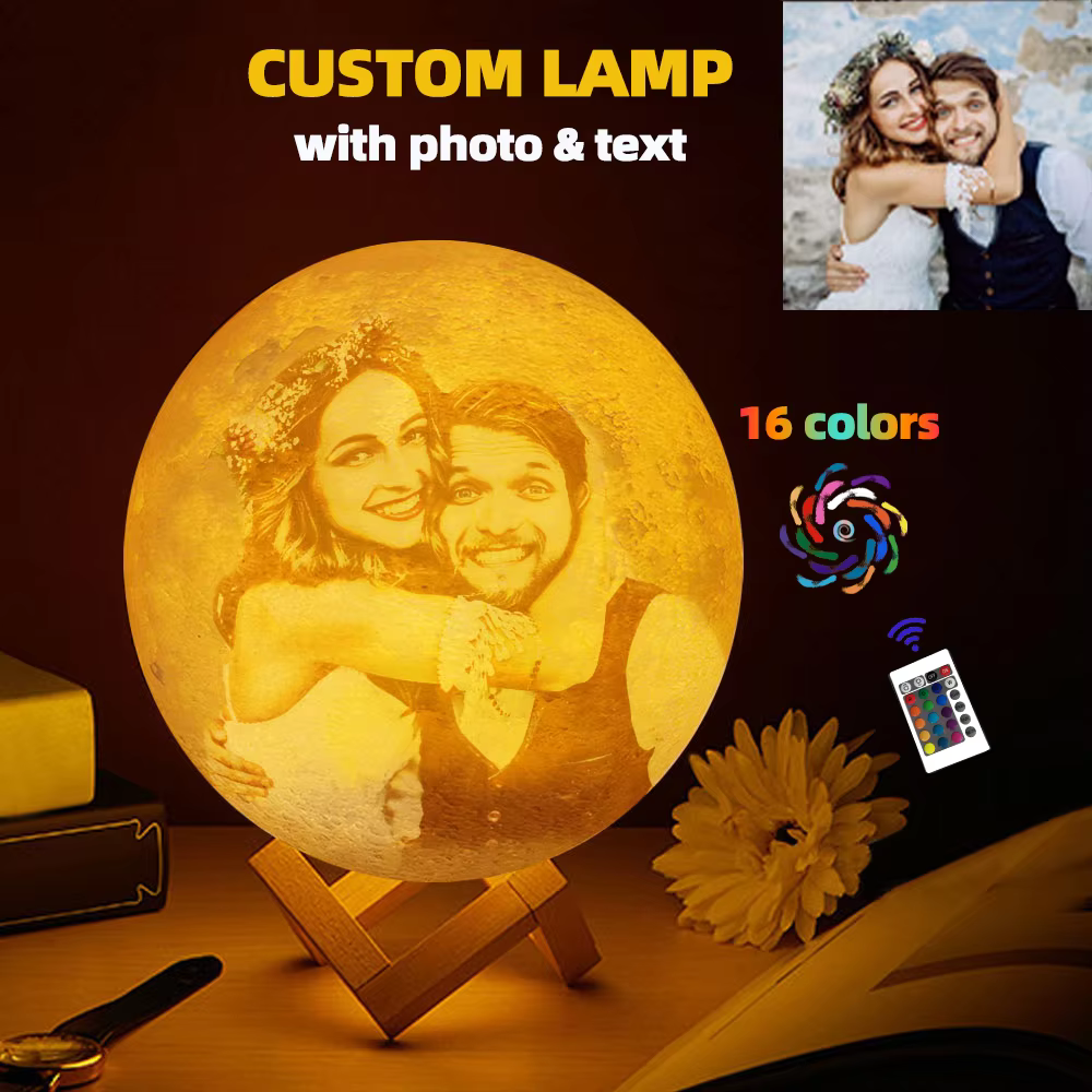 Personalised 3D Moon Lamp