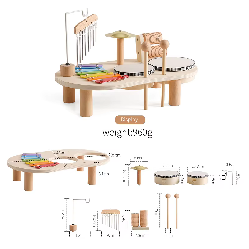 Montessori Wooden Music Activity Table