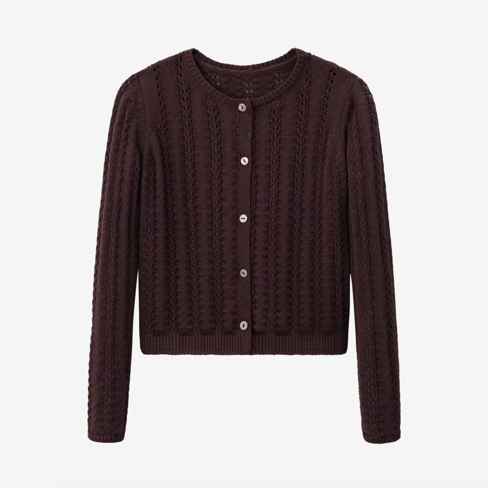 Chestnut Collection – Hollow Cardigan – Ali Specials AW26