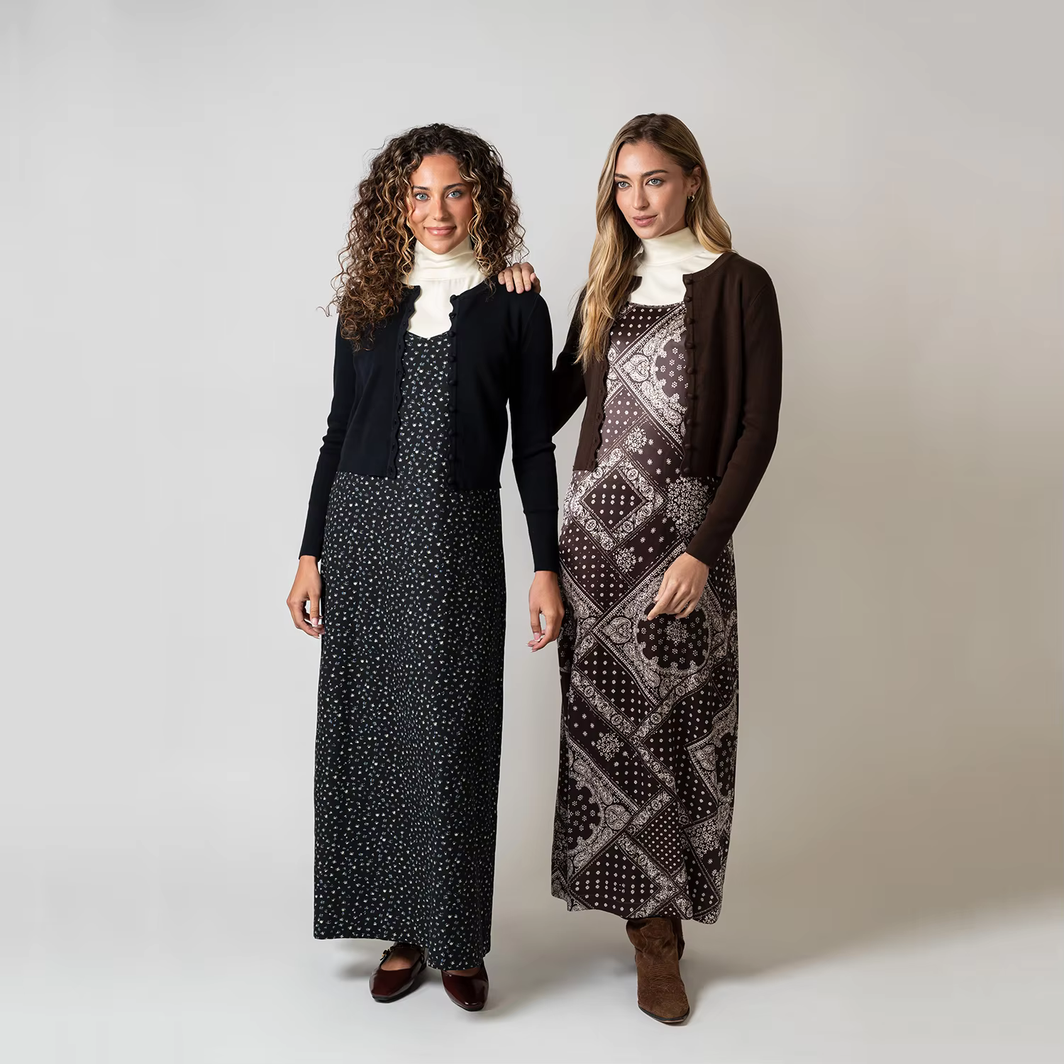 Brown Print Dress — image 3