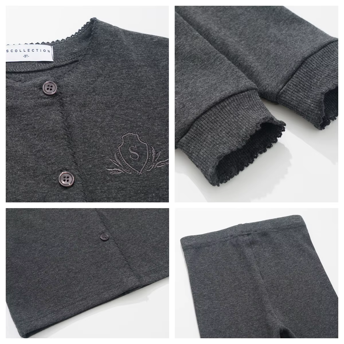 The Maxi Emblem Collection – Gray Girls Robe — image 2
