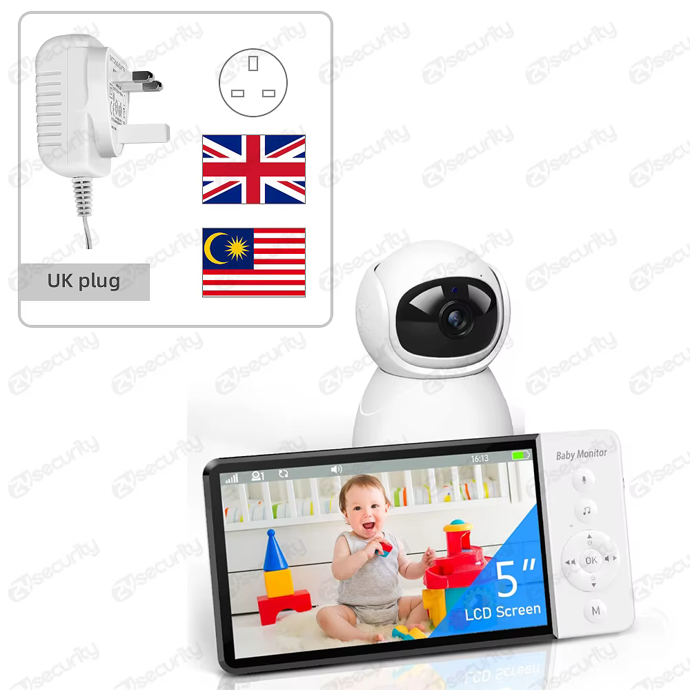 5" PTZ Baby Monitor with Night Vision & Two-Way Audio — image 2