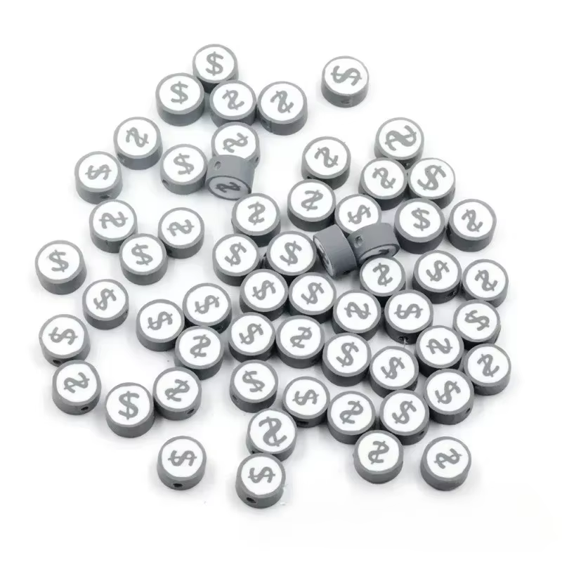 Chanukah Hebrew Letter Beads – White