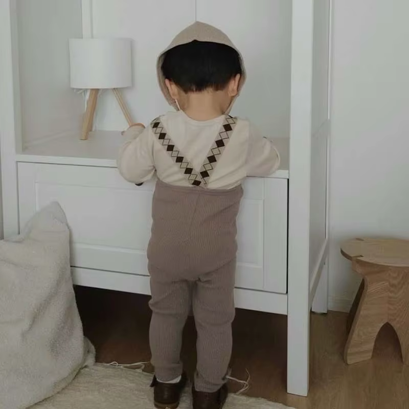 Baby Ribbed Suspender Leggings — image 2