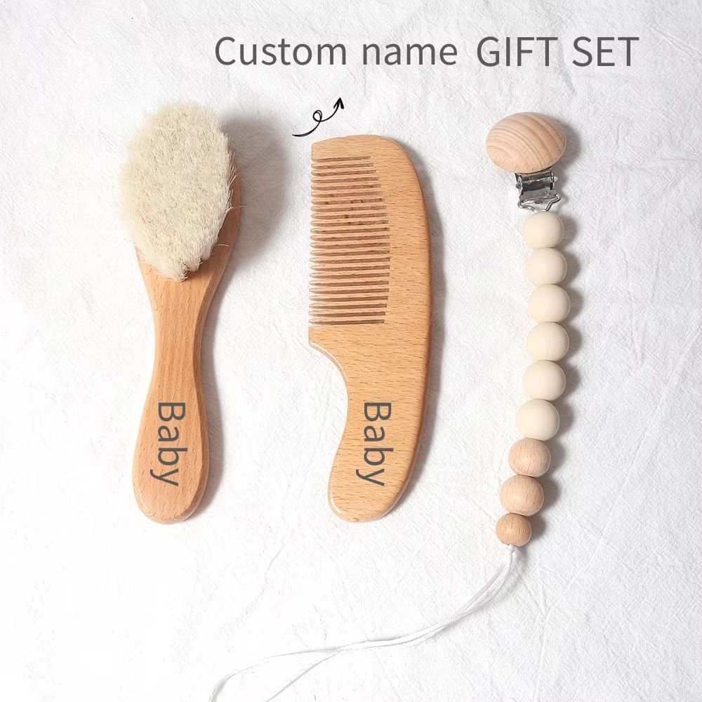 Personalised Baby Brush & Comb Gift Set