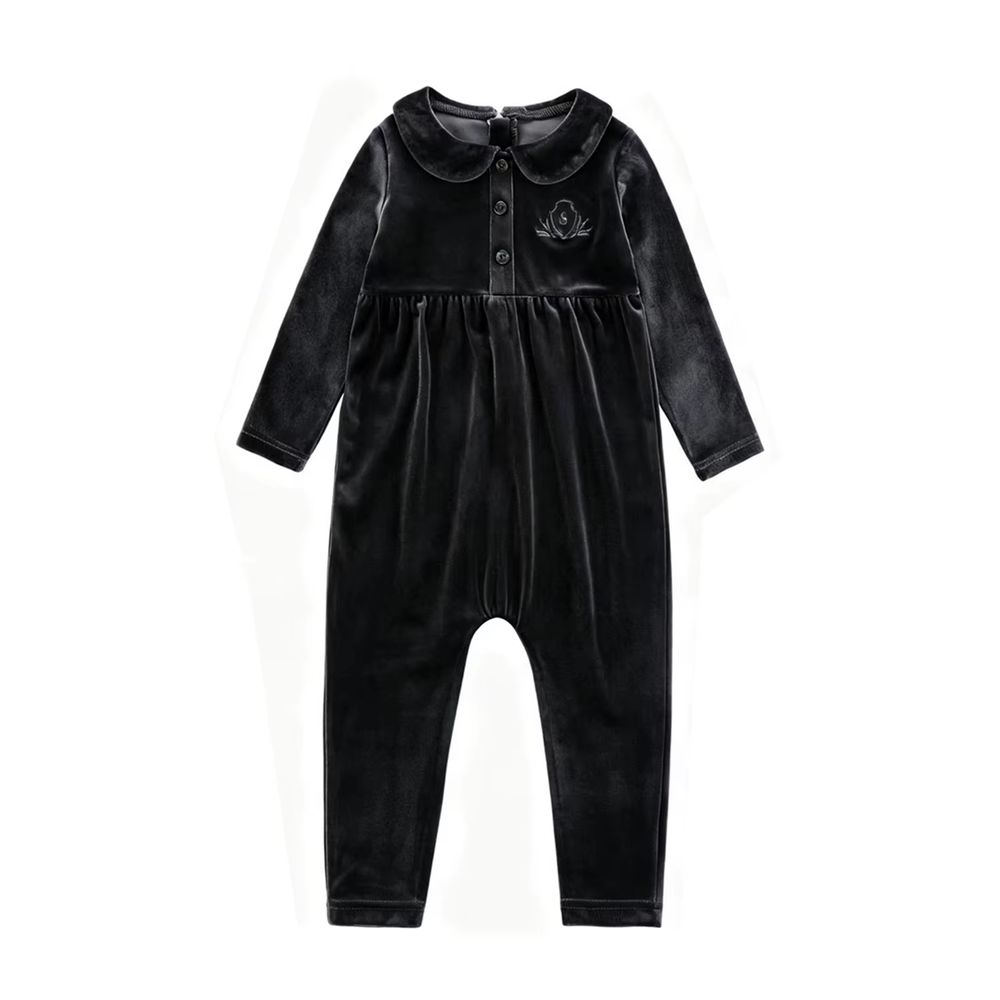 Velour Robe Collection – Black Baby Romper – Ali Specials AW26
