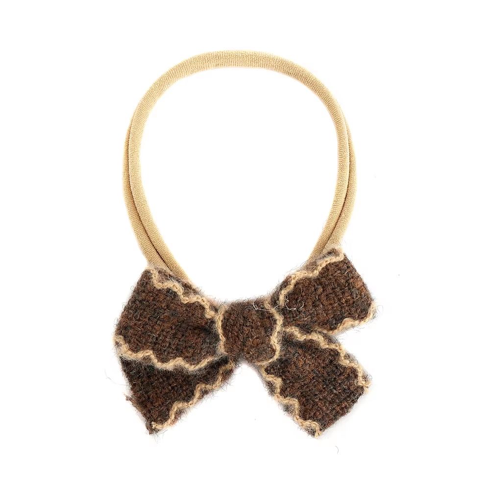 Baby Herringbone Bow Headband