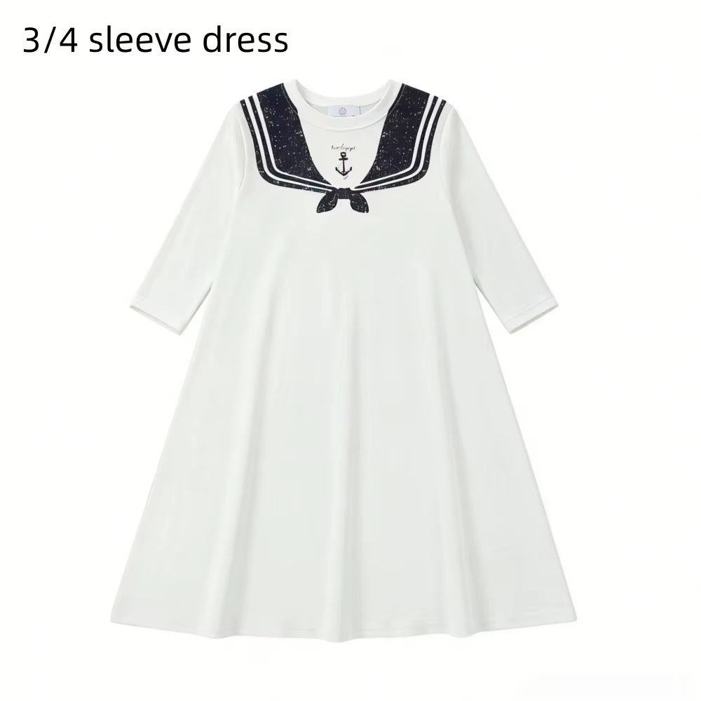 Nautical Jersey Cotton Collection – 3qtr Sleeve Dress