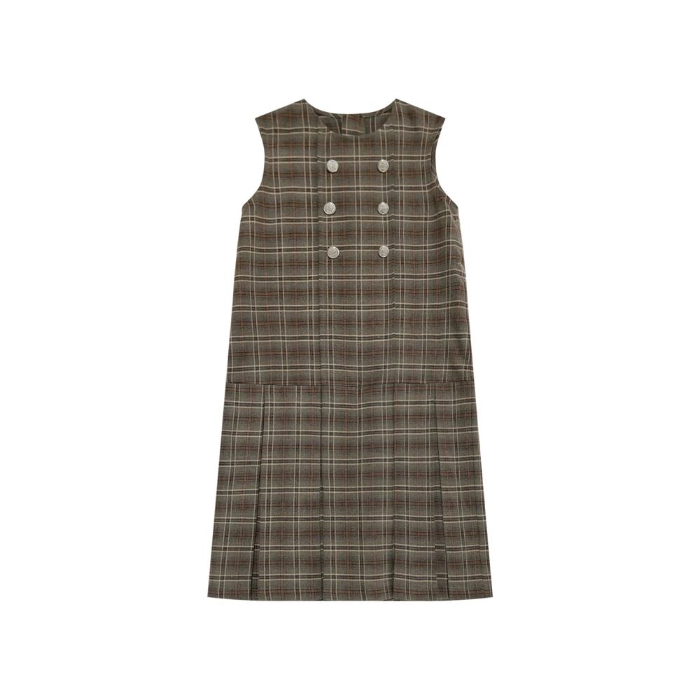 Chestnut Plaid – Girls Vest Dress – Ali Plus AW26