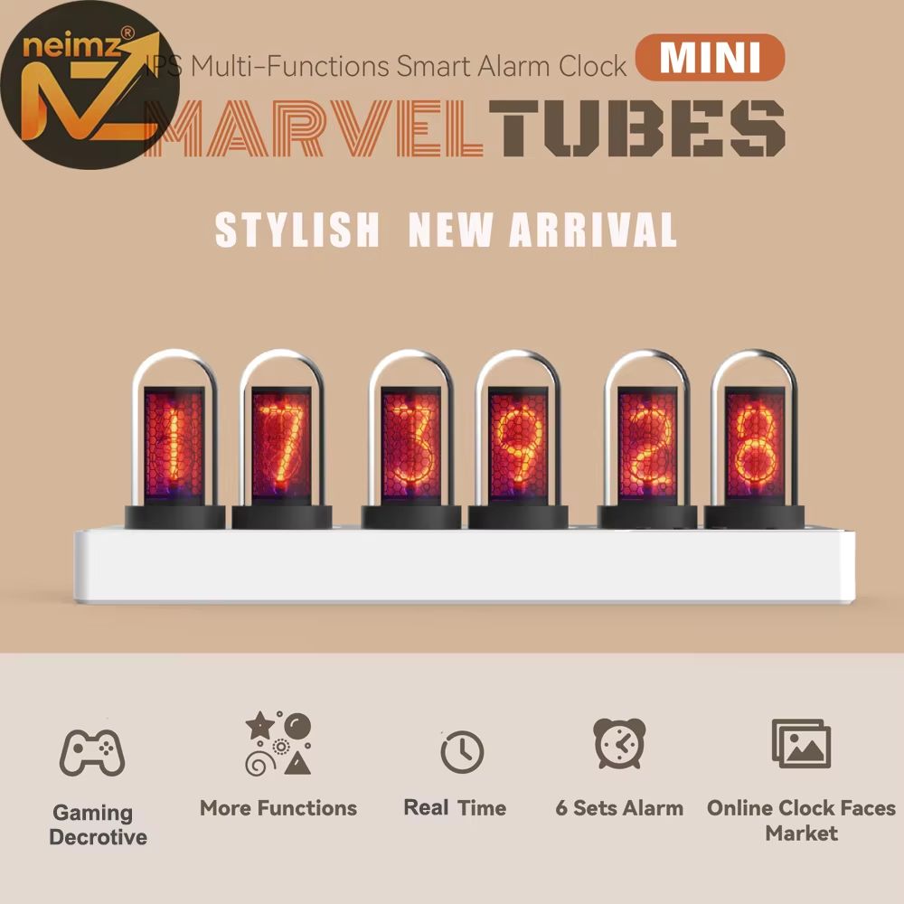 Nixie-Style Tube Clock – Yellow