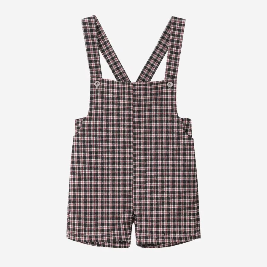 Grey Sailor Collection – Plaid Dungarees