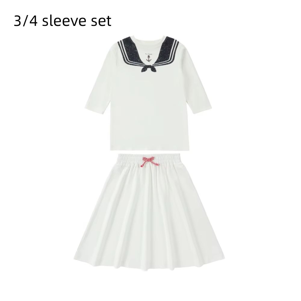 Nautical Jersey Cotton Collection – 3qtr Sleeve Set
