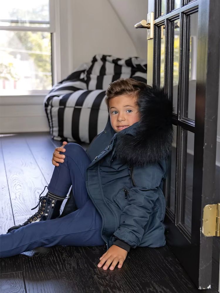 Navy Bomber Short Winter Coat