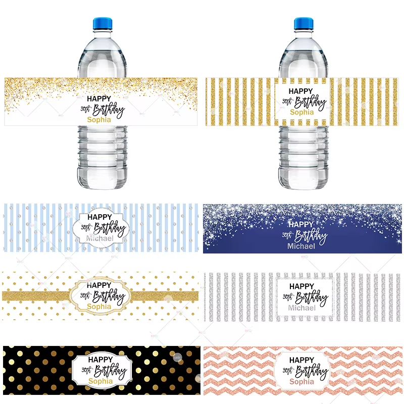 Personalised Gold Bottle Labels