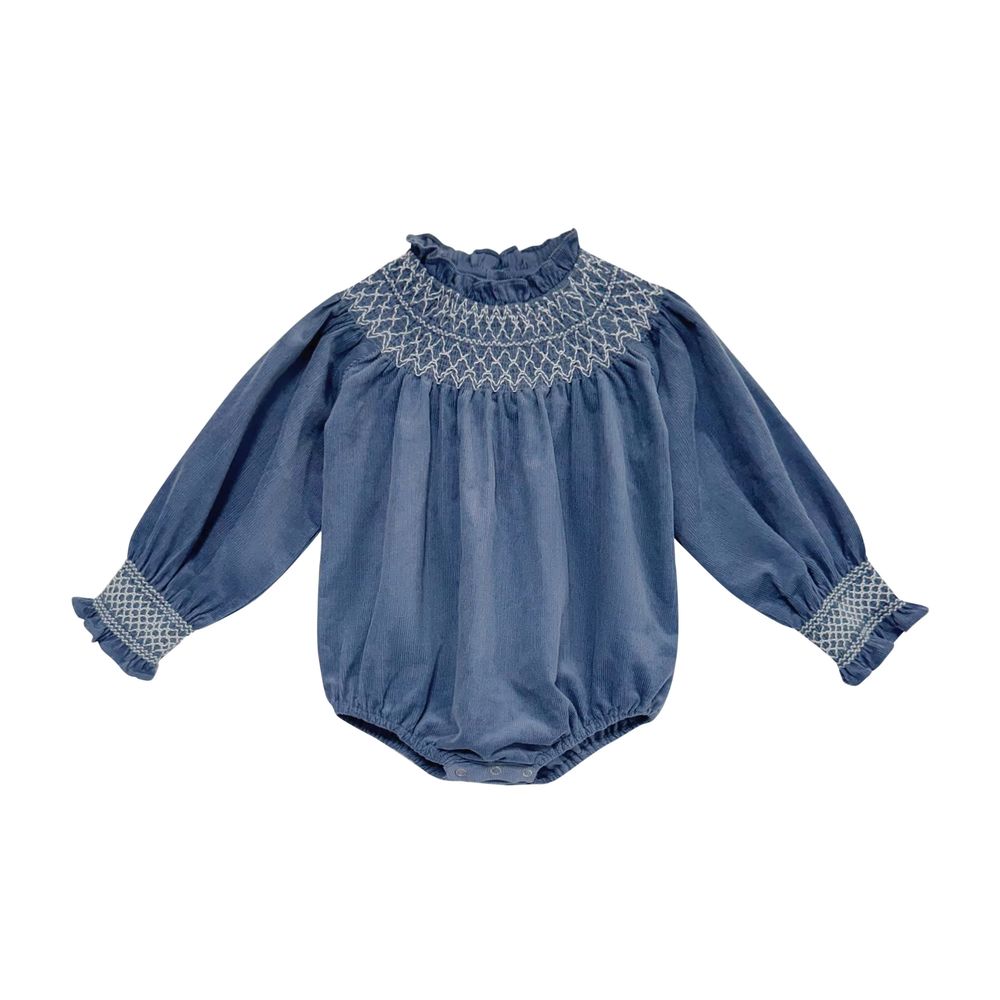 Dusty Blue Corduroy Collection Dusty Blue Corduroy Romper – Ali Plus AW26