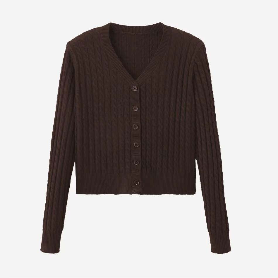 Cableknit & Rib Dress Collection – Brown Cardigan – Ali Specials AW26
