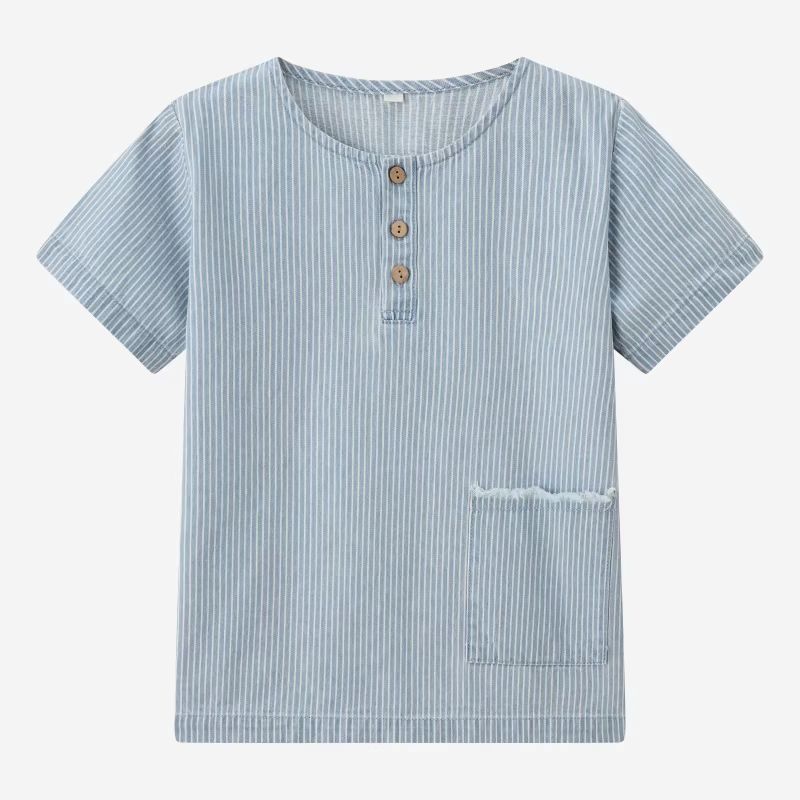 Pinstripe Denim Collection – Boys Shirt