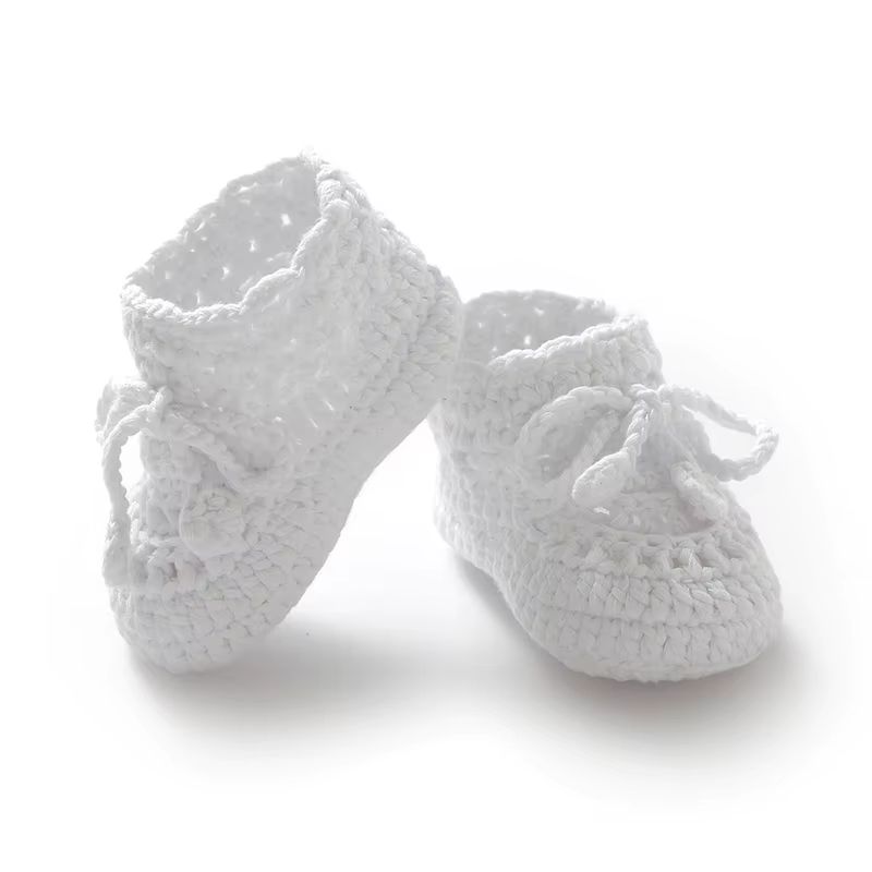 Handmade Knit Sock Shoes Baby Boys Girls First Walkers 0-1Y Pure