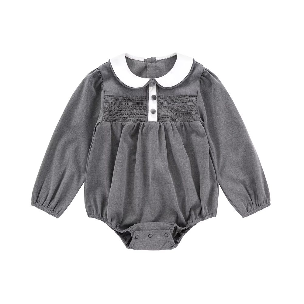 Heirloom Collection – Gray Baby Romper – Ali Specials AW26