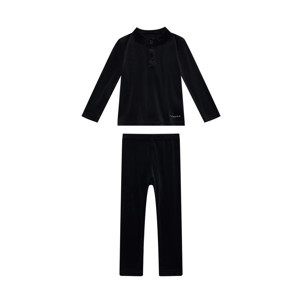 Black Velvet Pajama Collection – Boy Velvet Set – Ali Mali AW26