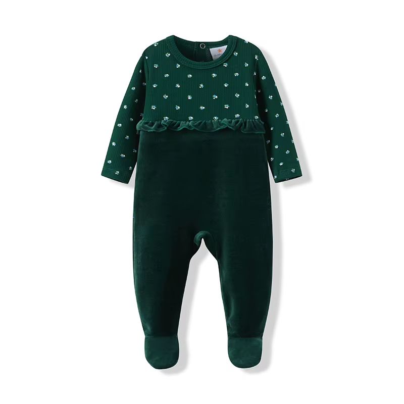 The Shabbos Lounge Suite in Green – Green Girl Romper
