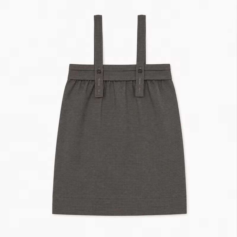 Heritage Weave Cocoa Suspender Skirt – Ali & Co AW26
