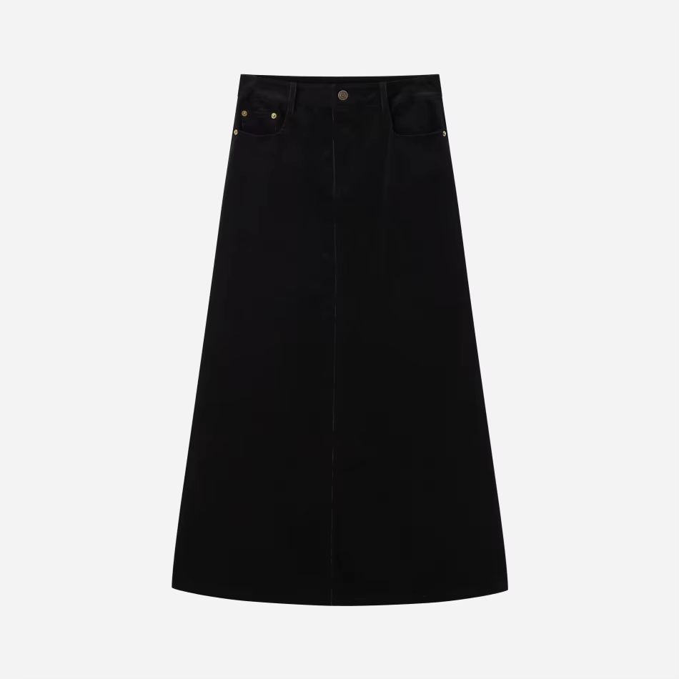 Retro Corduroy Collection – Black Mockneck