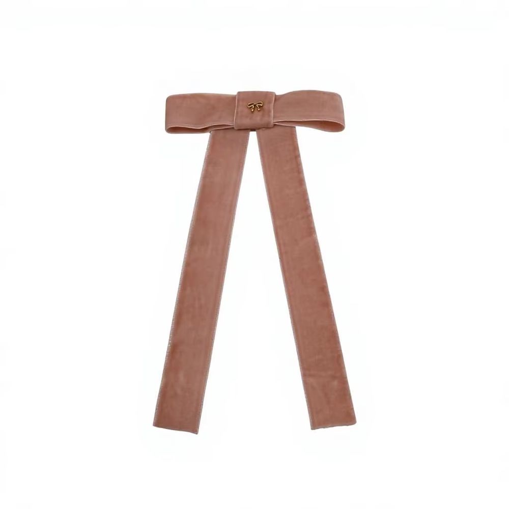 Pink Large Velvet Bow Clip – Ali Picks AW26