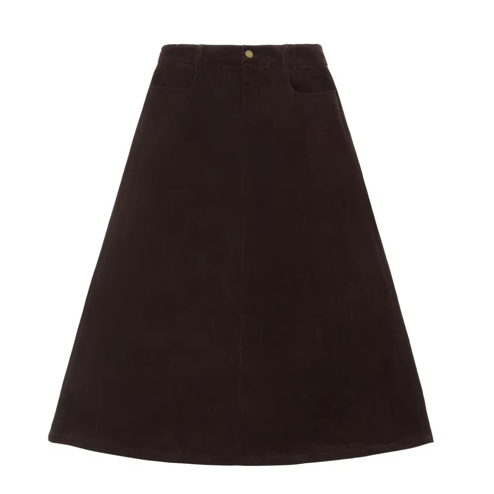 Chocolate Brown Corduroy – Corduroy Maxi Skirt – Ali Picks AW26