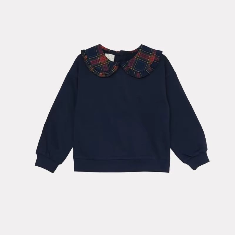 Prep Plaid Girls Ruffle Sweat Top – Ali & Co Prep Plaid AW26