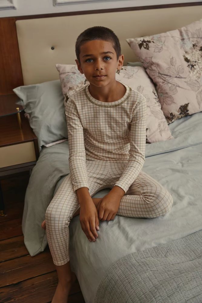 The Print Loungewear – Boy Plaid Romper