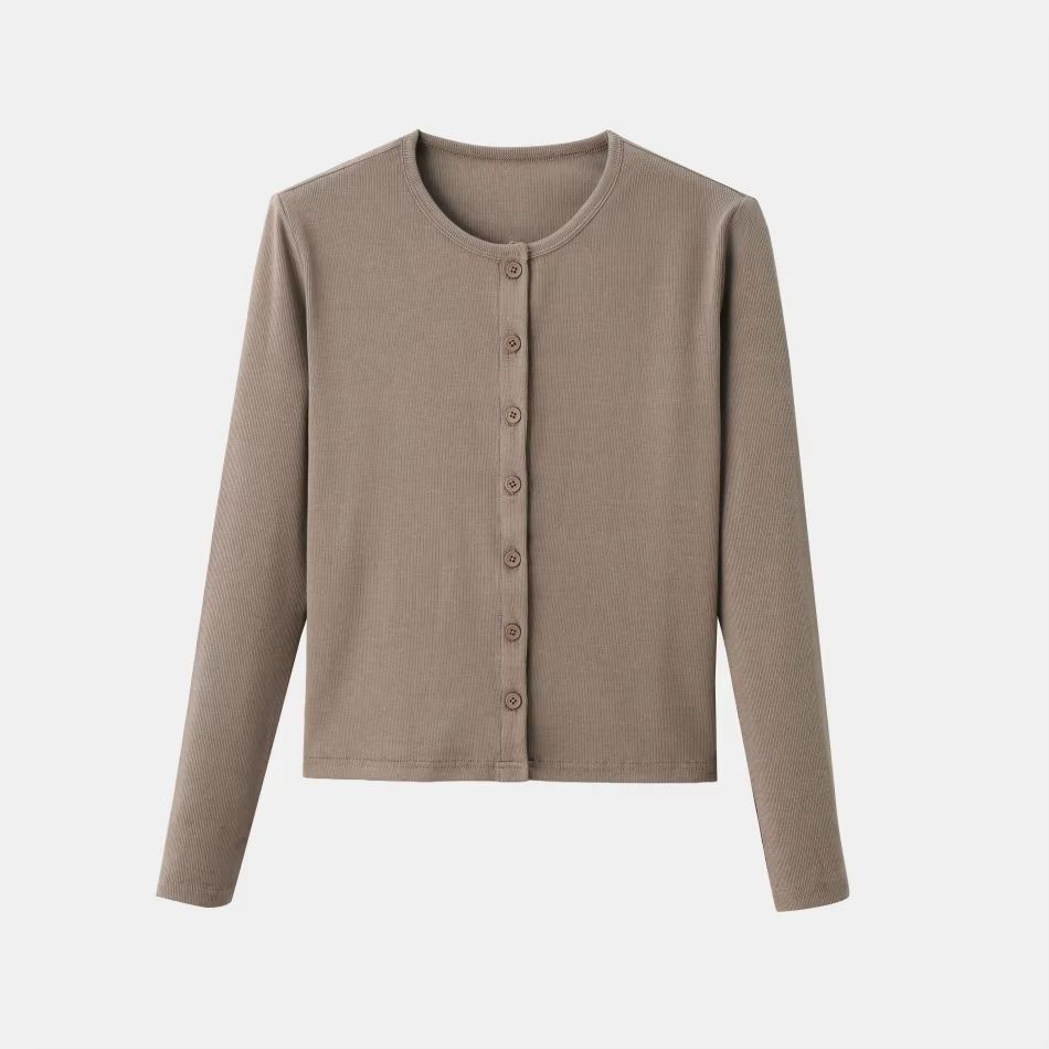 Pinstripe Collection – Taupe Cardigan – Ali Specials AW26