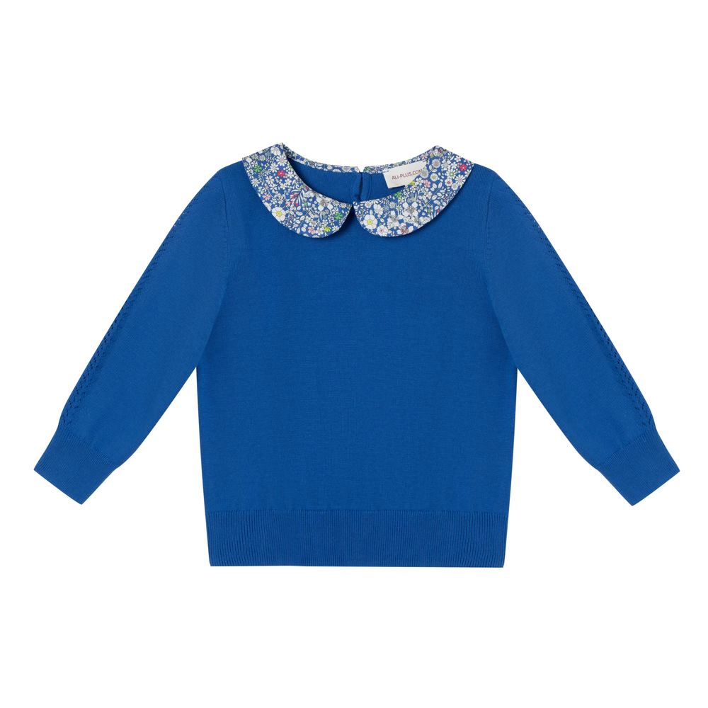 Smocking Floral Collection – Girl Blue Top