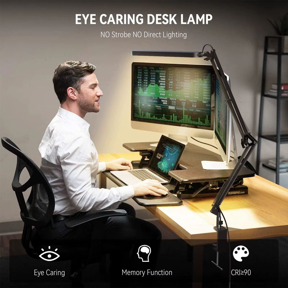 Long-Arm Clamp Desk Lamp